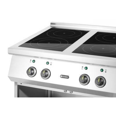 Indukční vařič se 4 varnými deskami, HENDI, 400V/17000W, 800x720x(H)854mm | 237687